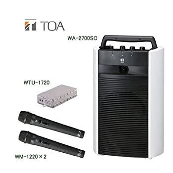 【中古】(非常に良い)TOA デジタルワイヤレスアンプ(SD/USB/CD機能付き)・ワイヤレスマイクセット WA-2700SC×1 WTU-1720×1 WM...