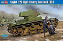 【中古】ホビーボス 1/35ファイティングヴィークルシリーズソビエトT-26 軽戦車 1933年型 プラモデル【メーカー名】ホビーボス【メーカー型番】HY82495【ブランド名】ホビーボス(Hobby Boss)【商品説明】ホビーボス 1/35ファイティングヴィークルシリーズソビエトT-26 軽戦車 1933年型 プラモデル本体サイズ:全長13.2cm。全幅7.1cm。組み立て、塗装が必要な製品。別途、工具、塗料等が必要。中古品のため使用に伴うキズ等がございますが、問題なくご使用頂ける商品です。画像はイメージ写真ですので商品のコンディション、付属品の有無については入荷の度異なります。当店にて、動作確認・点検・アルコール等のクリーニングを施しております。中古品のため限定特典や補償等は、商品名、説明に記載があっても付属しておりません予めご了承下さい。当店では初期不良に限り、商品到着から7日間は返品を 受付けております。他モールとの併売品の為、完売の際はご連絡致しますのでご了承ください。ご注文からお届けまで1、ご注文⇒ご注文は24時間受け付けております。2、注文確認⇒ご注文後、当店から注文確認メールを送信します。3、お届けまで3〜10営業日程度とお考え下さい。4、入金確認⇒前払い決済をご選択の場合、ご入金確認後、配送手配を致します。5、出荷⇒配送準備が整い次第、出荷致します。配送業者、追跡番号等の詳細をメール送信致します。6、到着⇒出荷後、1〜3日後に商品が到着します。　※離島、北海道、九州、沖縄は遅れる場合がございます。予めご了承下さい。お電話でのお問合せは少人数で運営の為受け付けておりませんので、メールにてお問合せお願い致します。営業時間　月〜金　10:00〜17:00お客様都合によるご注文後のキャンセル・返品はお受けしておりませんのでご了承下さい。