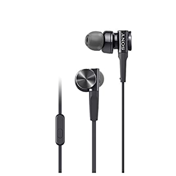【中古】（非常に良い）ソニー SONY イヤホン 重低音モデル MDR-XB75AP : カナル型 リモコン・マイク付き ブラック MDR-XB75AP B