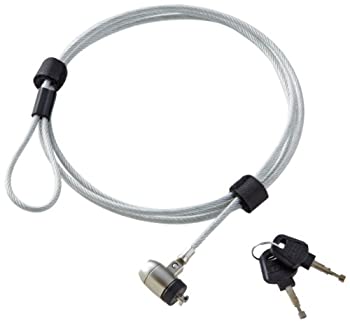 【中古】Digio2 セキュリティロック シルバー シリンダー錠タイプ (ワイヤー長2m、ワイヤーの太さφ4mm) SL-051