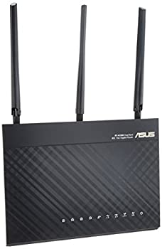 【中古】ASUS WiFi 無線LAN ルーター RT-AC68U 11ac デュアルバンド AC1900 1300+600Mbps 最大18台 4LDK 3階建 【 iPhone X / XS 対応 】