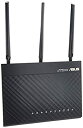 【中古】ASUS WiFi 無線LAN ルーター RT-AC68U 11ac デュアルバンド AC1900 1300+600Mbps 最大18台 4LDK 3階...