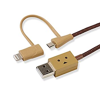 【中古】cheero DANBOARD 2in1 USB Cable with Micro USB & Lightning connector (100cm) 目が光る 充電 / データ転送 ケーブル