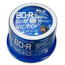 【中古】HIDISC 6倍速対応BD-R 50枚パック 25GB ホワイトプリンタブルハイディスク VVVBR25JP50