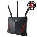 【中古】ASUS ゲーミングWi-Fi無線ルーターRT-AC86U 11ac デュアルバンド AC2900 2 167 750Mbps 接続18台/3階建 4LDK 【 PS4 / Wii U 対応 】