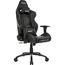 【中古】(非常に良い)AKRACING ゲーミングチェア デスクチェア OVERTURE-BLACK 黒