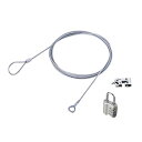 【中古】(未使用品)エレコム セキュリティロック ワイヤー (1.7m/径2.2mm) ダイヤル式南京錠 ESL-10