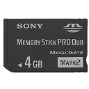 【中古】SONY メモリースティック PRO Duo 4GB Mark2 MS-MT4G ソニー 海外パッケージ品