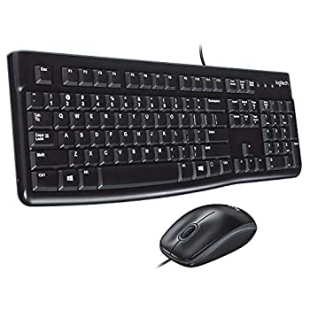 【中古】(未使用品)MK120 Wired Desktop Set Keyboard/Mouse USB Black