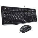 【中古】(非常に良い)MK120 Wired Desktop Set Keyboard/Mouse USB Black