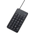 【中古】エレコム テンキーボード 有線 Mサイズ メンブレン 高耐久 USBハブ付 ホットキー付 ブラック TK-TCM015BK