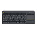 【中古】(非常に良い)Logicool ロジクール ワイヤレス タッチキーボード K400pBK