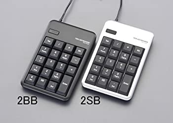 【中古】エスコ USB2.0/2ポートハブ付テンキーボード（ブラック） EA764AB-2BB
