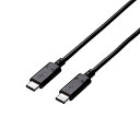 【中古】(非常に良い)エレコム USB-Cケーブル C-C 1m USB2.0 認証品 PD対応 5A出力 ブラック U2C-CC5P10NBK