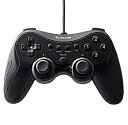 【中古】(非常に良い)エレコム ゲームパッド 高耐久ボタン(日本メーカー製)採用 300万回耐久試験クリア 12ボタン 振動・連射機能搭載 ブラック JC-FU...