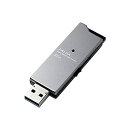 【中古】(非常に良い)エレコム USBメモリ 32GB USB3.0 スライド式 高速転送 アルミ素材 ブラック MF-DAU3032GBK