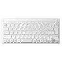 【中古】(非常に良い)エレコム キーボード ワイヤレス (レシーバー付属) パンタグラフ ミニキーボード ホワイト TK-FDP098TWH