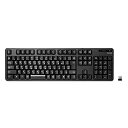 【中古】(非常に良い)エレコム ワイヤレスキーボード メンブレン式 フルサイズ ブラック TK-FDM106TXBK