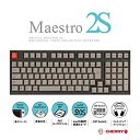 【中古】アーキサイト AS-KBM02/SRGBA ARCHISS Maestro2S ゲーミングメカニカル スペースセービングフルキーボード ［日本語JIS配列 黒ボディ・グレーキ