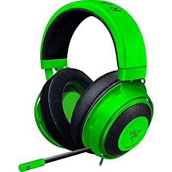 【中古】Razer Kraken Green アナログ接続 ゲーミングヘッドセット PS4 PC Switch スマートフォン 冷却ジェルパッド RZ04-02830200-R3M