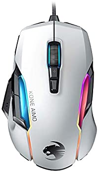 【中古】ROCCAT Kone AIMO Remastered White - RGBA Smart Customization Gaming Mouse ROC-11-820-WE