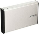 【中古】(非常に良い)玄人志向 3.5型HDDケース SATA接続 電源連動 USB2.0対応 クロムシルバー GW3.5AA-SUP