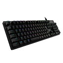 【中古】ゲーミングキーボード Logicool ロジクール G512-CK ブラック メカニカル クリッキー 打鍵感 RGB 航空機グレードアルミ合金 FPS 国内品
