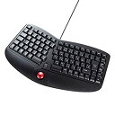 【中古】サンワサプライ エルゴノミクスキーボード(トラックボール付き) 有線 USB接続 メンブレン 日本語109A配列 SKB-ERG5BK