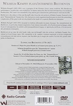 【中古】Wilhelm Kempff Plays Beethoven / DVD Import