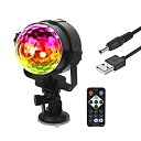 【中古】ミラーボール カラーボールライティングステージライト 舞台照明 RGB LEDライト 回転ライト LEDミニレーザーステージ照明 LEDクリスタルドーム...