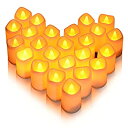 【中古】Litake LED キャンドル キャンドルライト 24個セット 電池ろうそく 無香料 ティーライト 揺らぐ炎 波形の口 暖白 ウォームホワイト クリス...