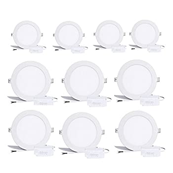 【中古】10PCS 6W LED Recessed Panel Down Light Ceiling Lamp Bulb Cool White Indoor Lighting パネルライト天井ダウンライト電球クールホワイト