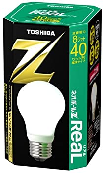 【中古】東芝 ネオボールZリアル 電球形蛍光ランプ 電球40ワットタイプ 昼白色 EFA10EN/8-R 口金直径26mm