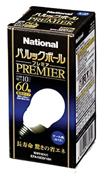 【中古】パナソニック 60形 E26 電球形蛍光灯 パルックボール プレミア クール色 EFA15ED/10H