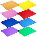 【中古】(非常に良い)NEEWER 照明用カラーフィルター(八枚セット) 30x30cm 赤/黄/オレンジ/緑/紫/ピンク/水色/紺色【並行輸入品】