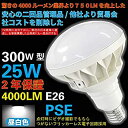 【中古】【驚きの4000ルーメン】業界トップクラス 300W型25Wで4000lmの明るさ LED屋外用 投光形電球　PAR38　E26　昼白色5000K（フリッカーフリー）ノイ