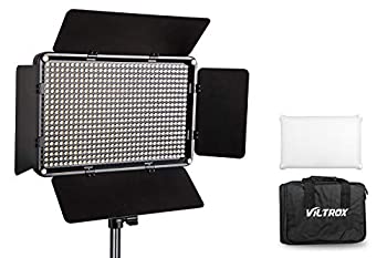 【中古】VILTROX VL-D640T LEDビデオライト写真撮影照明ライト2色温度 3300K-5600K 調光可 4800L CRI95+ ビデオ撮影用ライト ホワイトディフューザーと遮