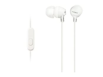 【中古】(非常に良い)ソニー SONY イヤホン MDR-EX15AP : カナル型 リモコン・マイク付き ホワイト MDR-EX15AP W