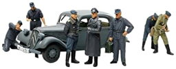 【中古】タミヤ 1/48 シトロエン 11CV・ドイツ空軍クルー7体セット