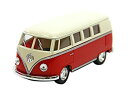 【中古】(非常に良い)KiNSMART 1:32 フォルクスワーゲン バス レッド ウィンドウボックス 200-525