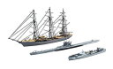 【中古】(非常に良い)青島文化教材社 1/350 アイアンクラッドシリーズ(鋼鉄船) クリスチャンラディック&Sボート&Uボート プラモデル