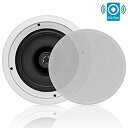 yÁzPyle pC PDIC81RD In-Wall / In-Ceiling Dual 8-Inch Xs[J[ VXe 2-Way Flush Mount White (yA) ysAiz