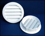 【中古】(未使用品)Maurice Franklin Louver ラウンドホワイトポリプロピレンプラスチックルーバー 3インチ 虫よけスクリーンシステム(4個入バッグごとの価格設定