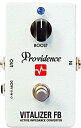 【中古】Providence VFB-1 VITALIZER FB エフェクター【メーカー名】Providence【メーカー型番】VFB-1【ブランド名】Providence【商品説明】Providence VFB-1 VITALIZER FB エフェクターFINAL BOOSTER FBT-1がイメージチェンジして登場中古品のため使用に伴うキズ等がございますが、問題なくご使用頂ける商品です。画像はイメージ写真ですので商品のコンディション、付属品の有無については入荷の度異なります。当店にて、動作確認・点検・アルコール等のクリーニングを施しております。中古品のため限定特典や補償等は、商品名、説明に記載があっても付属しておりません予めご了承下さい。当店では初期不良に限り、商品到着から7日間は返品を 受付けております。他モールとの併売品の為、完売の際はご連絡致しますのでご了承ください。ご注文からお届けまで1、ご注文⇒ご注文は24時間受け付けております。2、注文確認⇒ご注文後、当店から注文確認メールを送信します。3、お届けまで3〜10営業日程度とお考え下さい。4、入金確認⇒前払い決済をご選択の場合、ご入金確認後、配送手配を致します。5、出荷⇒配送準備が整い次第、出荷致します。配送業者、追跡番号等の詳細をメール送信致します。6、到着⇒出荷後、1〜3日後に商品が到着します。　※離島、北海道、九州、沖縄は遅れる場合がございます。予めご了承下さい。お電話でのお問合せは少人数で運営の為受け付けておりませんので、メールにてお問合せお願い致します。営業時間　月〜金　10:00〜17:00お客様都合によるご注文後のキャンセル・返品はお受けしておりませんのでご了承下さい。