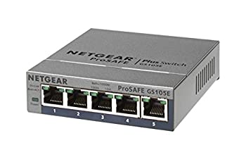 【中古】NETGEAR スイッチングハブ ギガビット 5ポート 金属シャーシ VLAN QoS IGMP 日本語GUI 外部電源 ファンレス静音設計 省エネ GS..