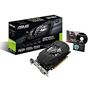 【中古】ASUS NVIDIA GeForce GTX1050TI搭載ビデオカード オーバークロック メモリ4GB PH-GTX1050TI-4G