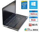 【中古】【SSD 360GB搭載】【Windows10搭載】DELL LATITUDE E6540※Core i5-4310U 2.73GHz／8GBメモリ／ 15.6型ワイド／ DVDマルチドライブ ／WiFi【無線