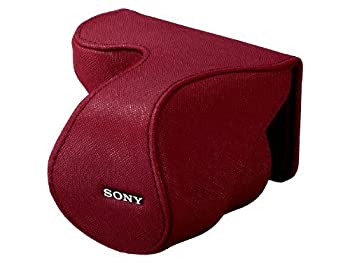 【中古】(未使用品)ソニー SONY レンズジャケット レッド LCS-EML2A/R