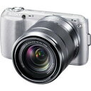 【中古】(非常に良い)ソニー SONY ミラーレス一眼レフα NEX-C3 ズームレンズキット シルバー NEX-C3K/S