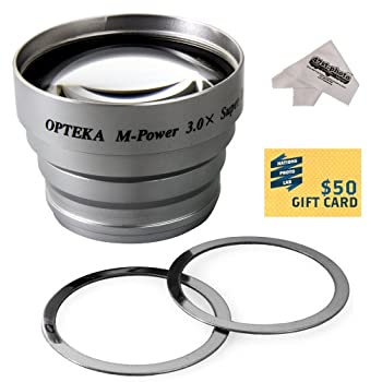 【中古】(非常に良い)Opteka 3?x望遠コンバータ磁気マグネットレンズfor Olympus CAMEDIA c-150、c-160、c-370、c-45...